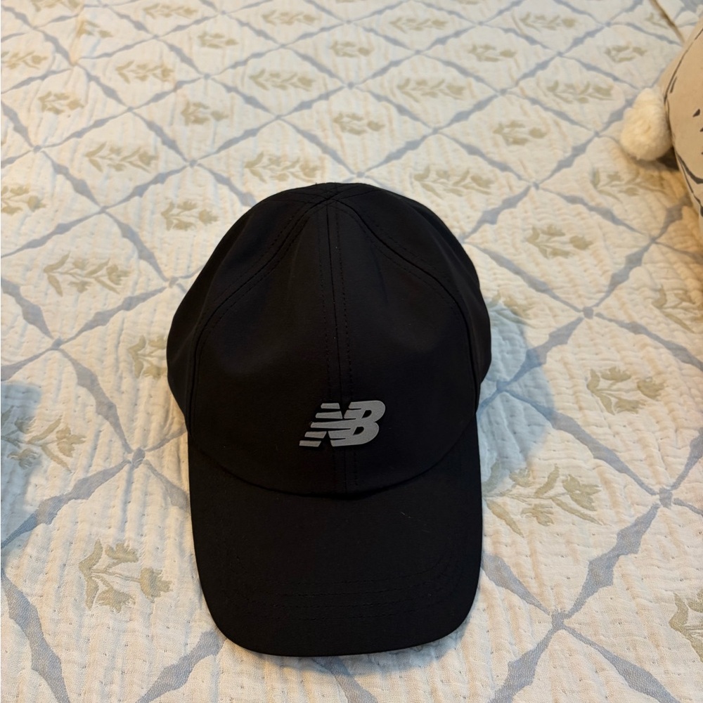 New Balance Black Baseball Cap with Silver NB Logo
